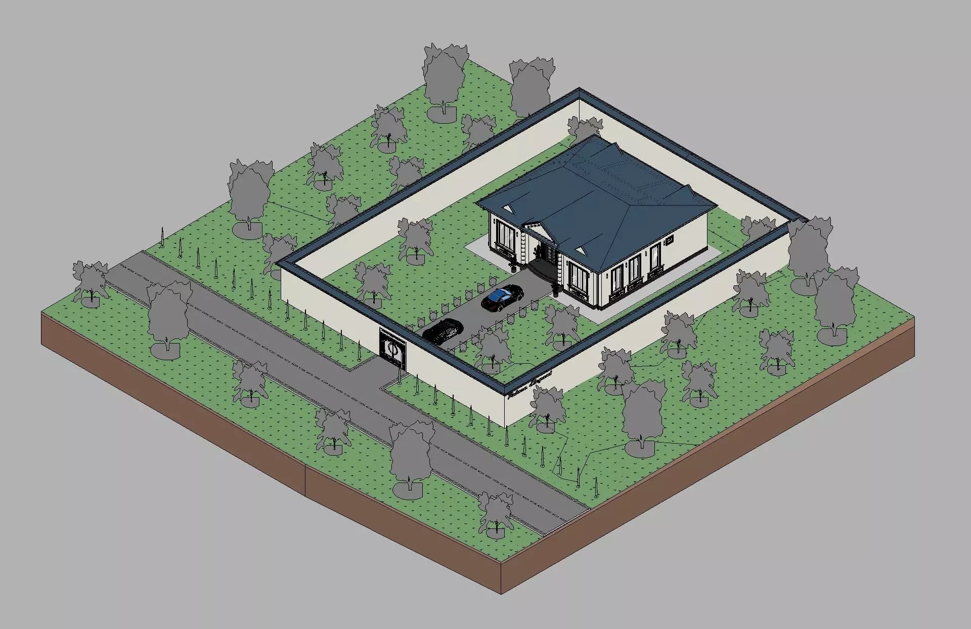 Classic House Revit Model 7 3D model_0