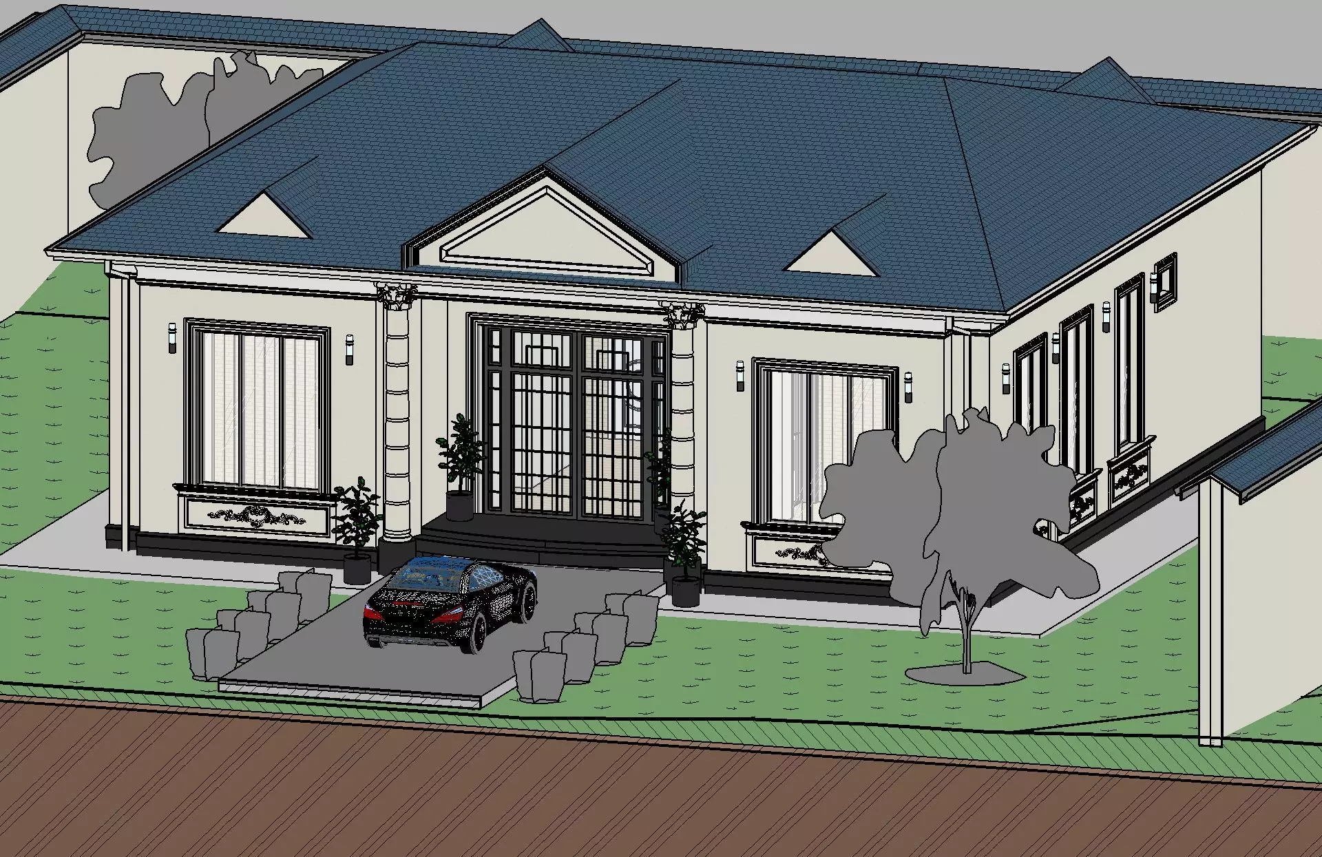 Classic House Revit Model 7 3D model_7