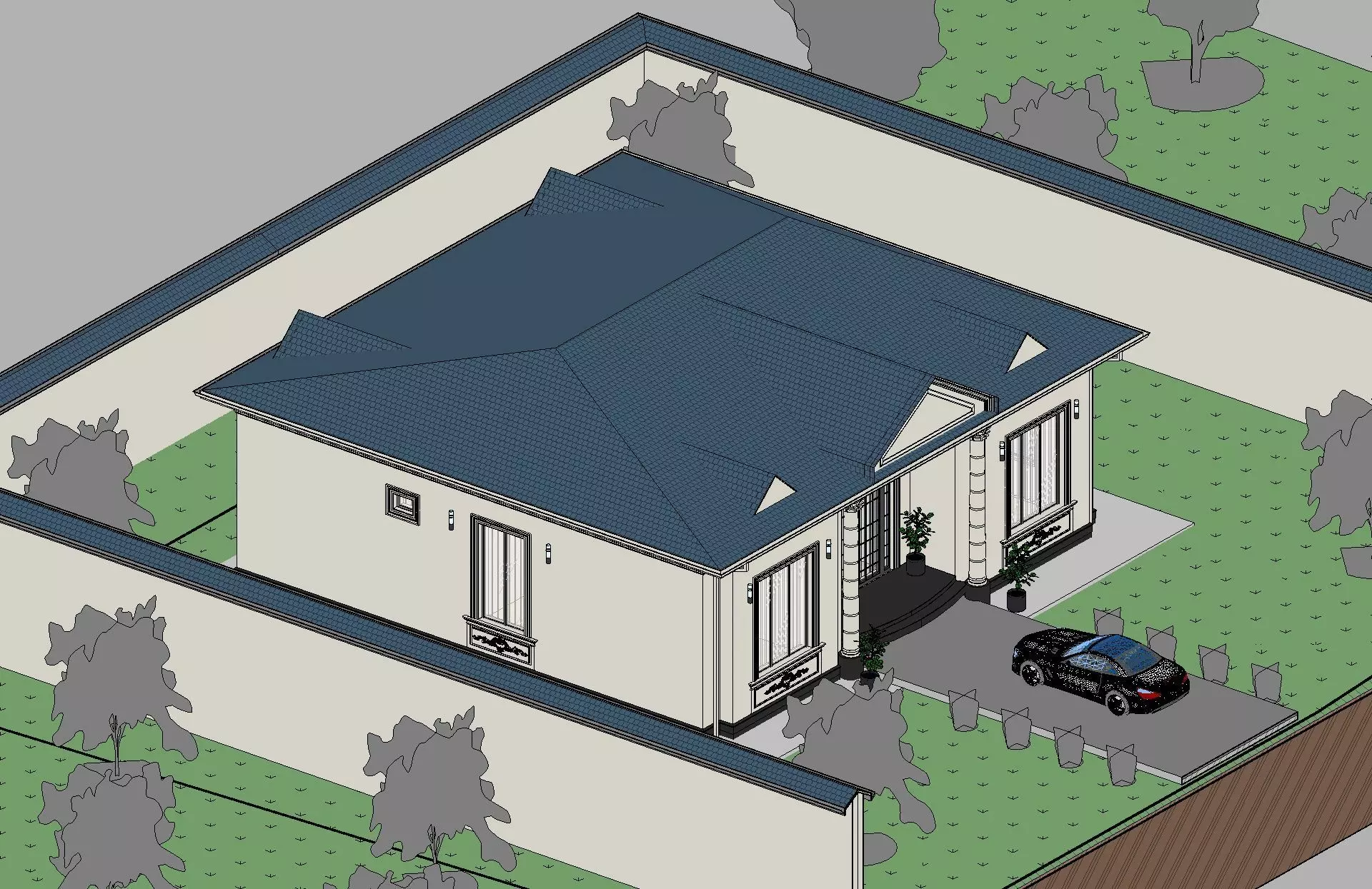 Classic House Revit Model 7 3D model_9