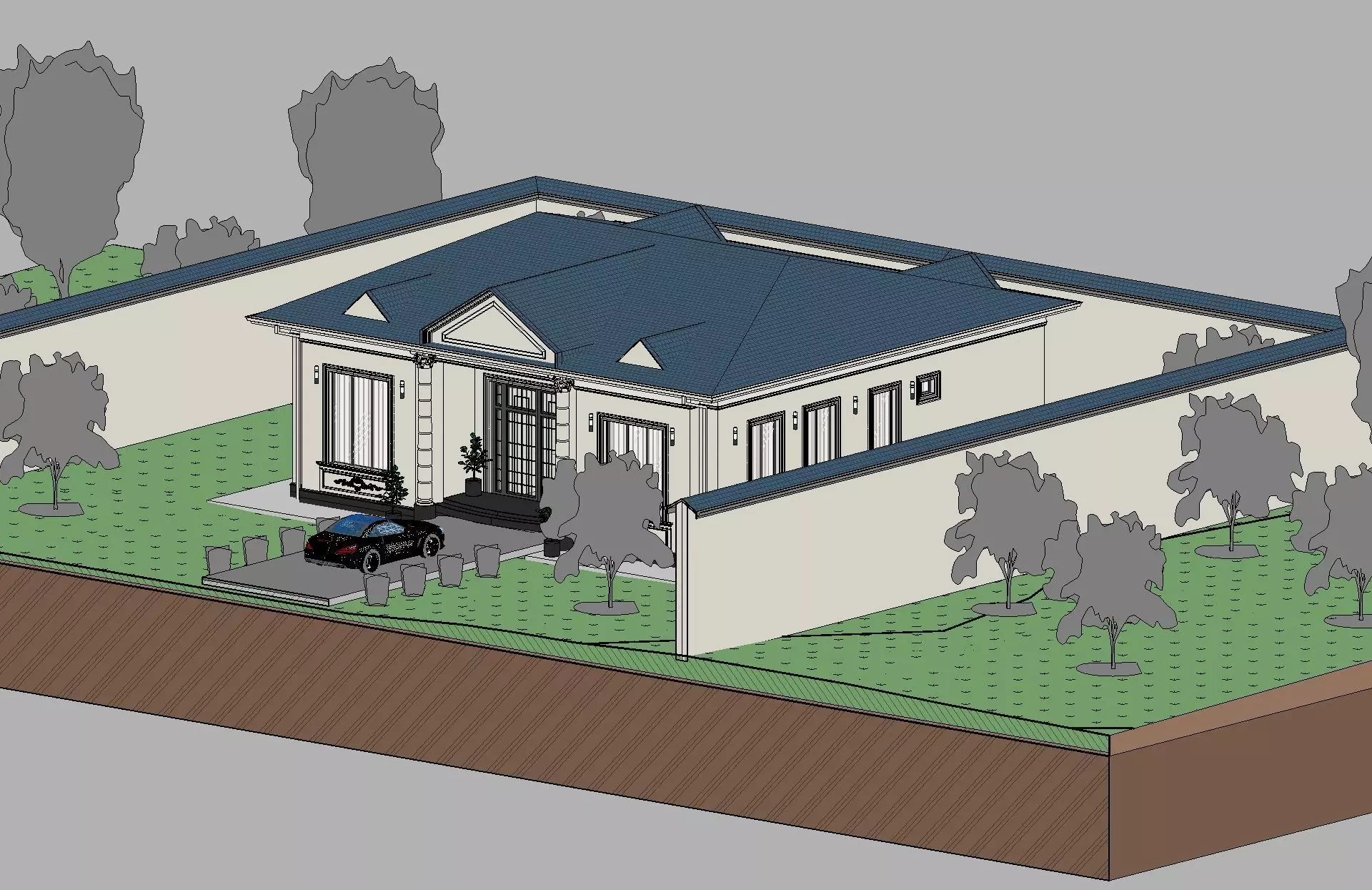 Classic House Revit Model 7 3D model_5