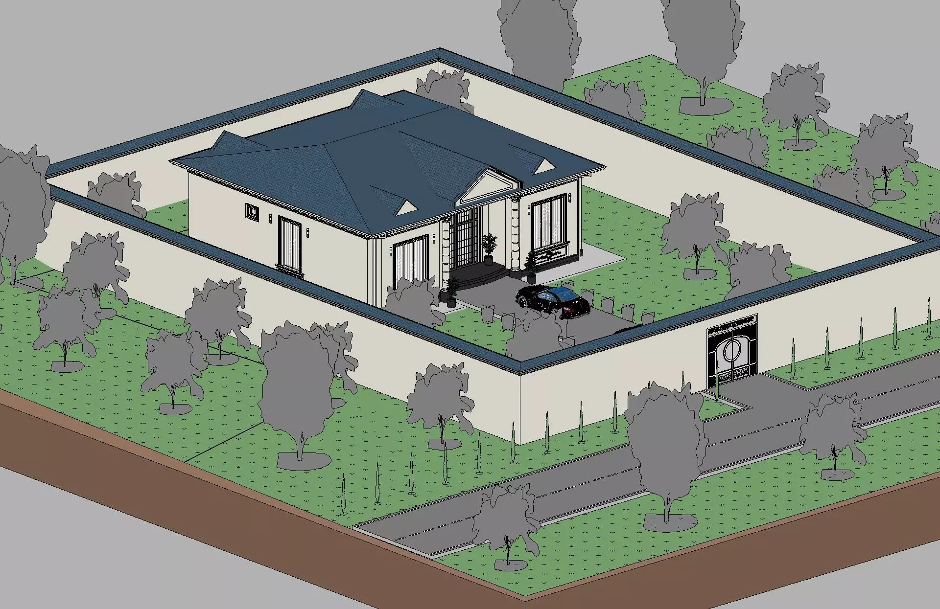 Classic House Revit Model 7 3D model_24