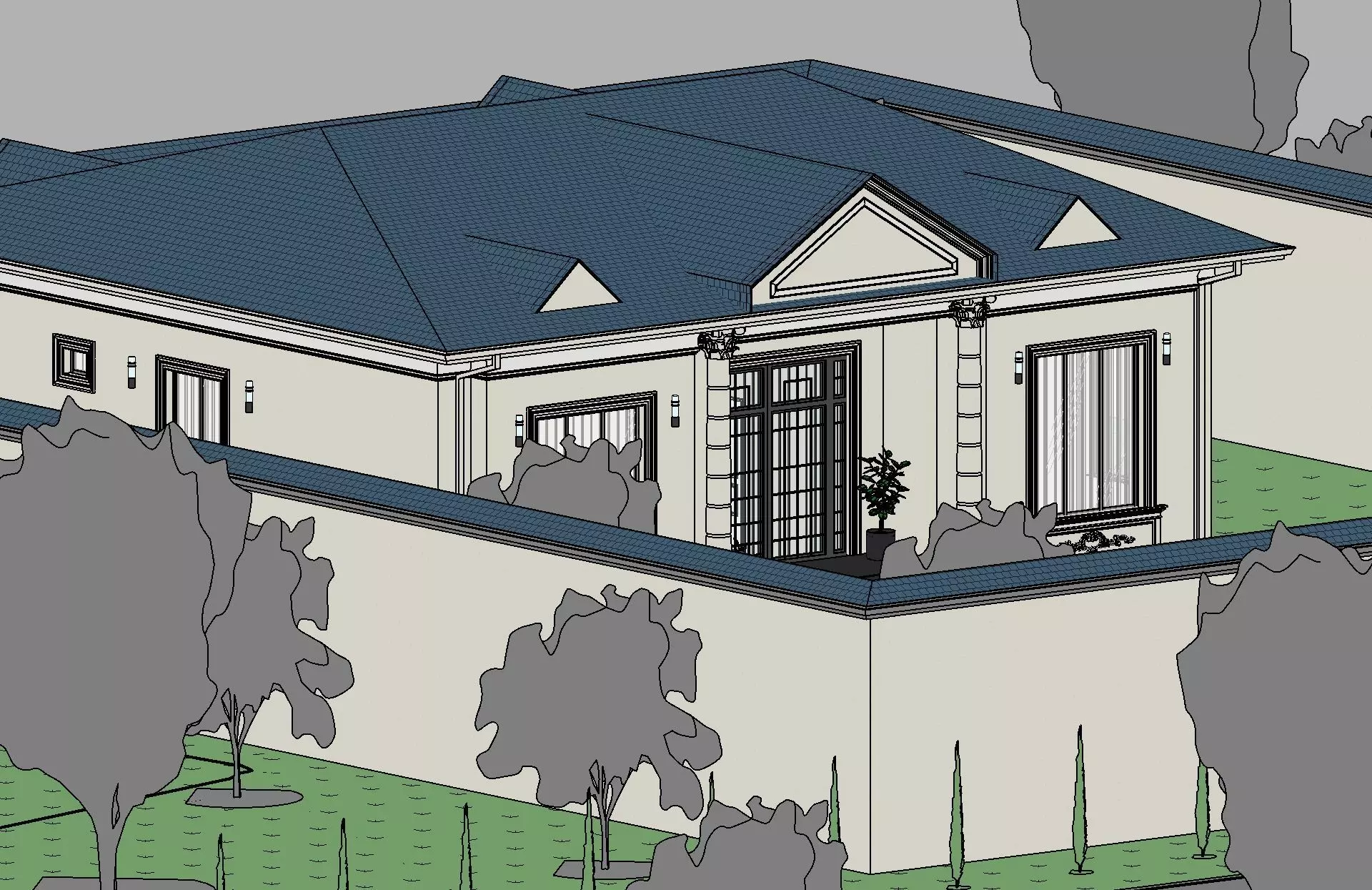 Classic House Revit Model 7 3D model_25