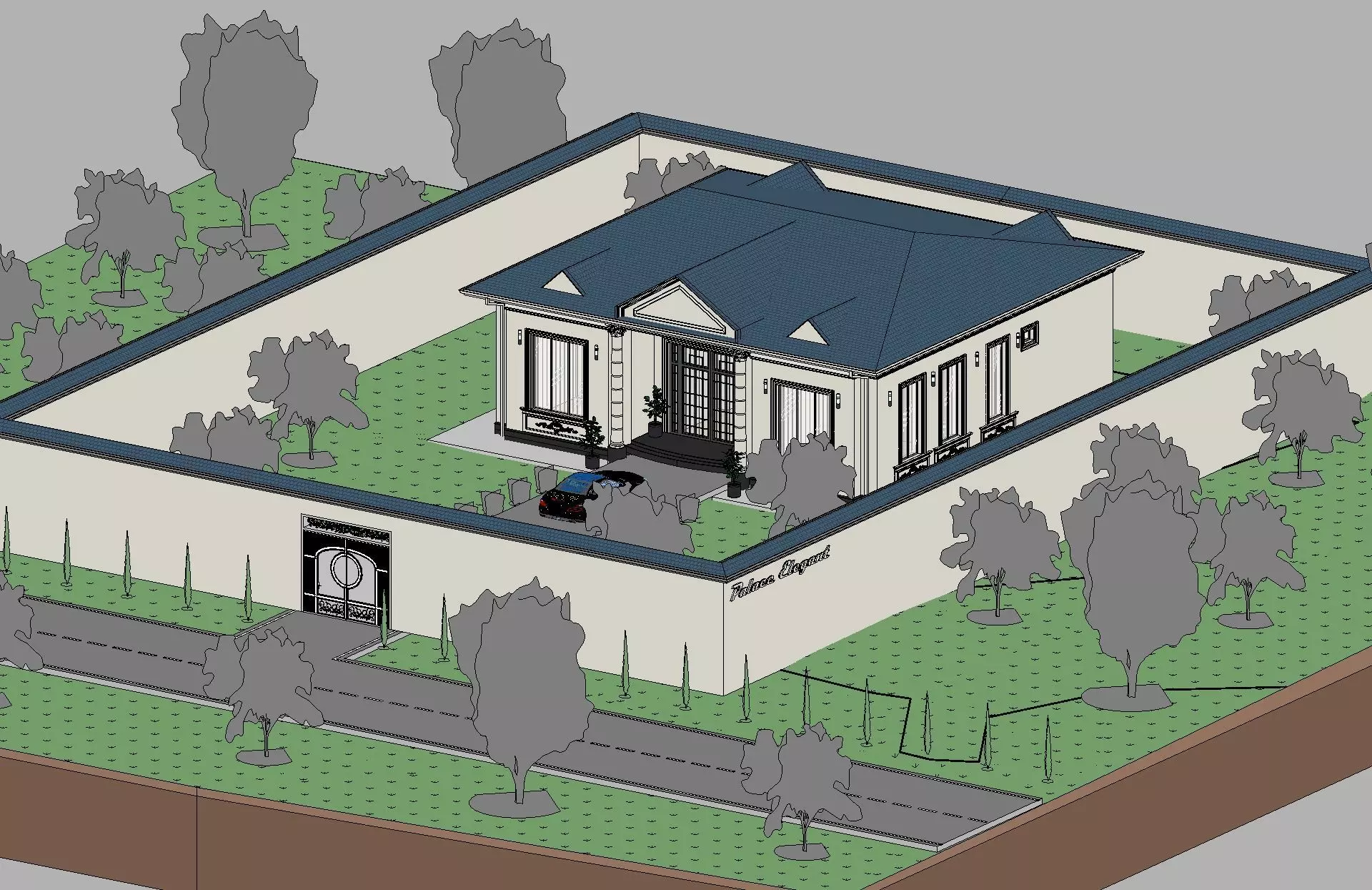 Classic House Revit Model 7 3D model_6