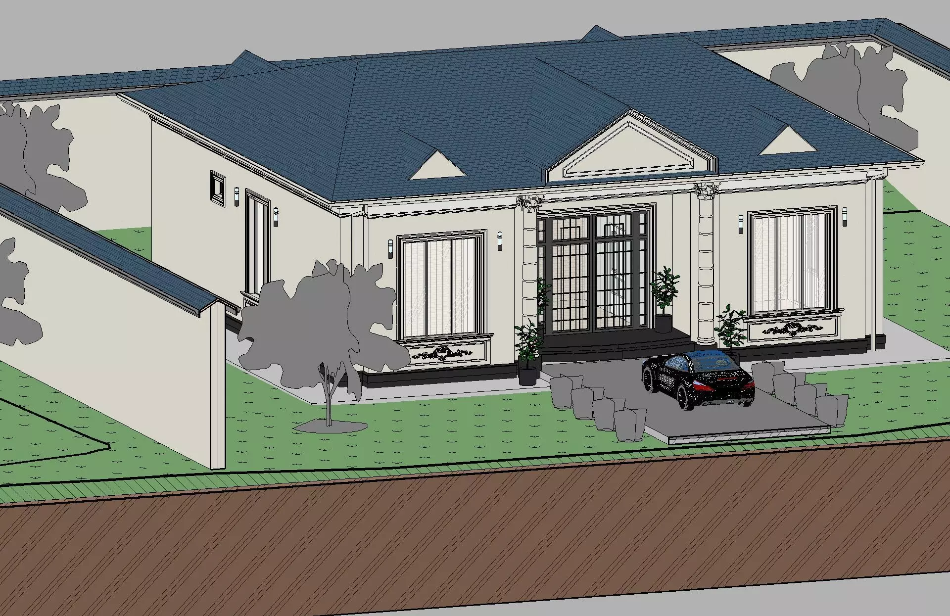 Classic House Revit Model 7 3D model_8