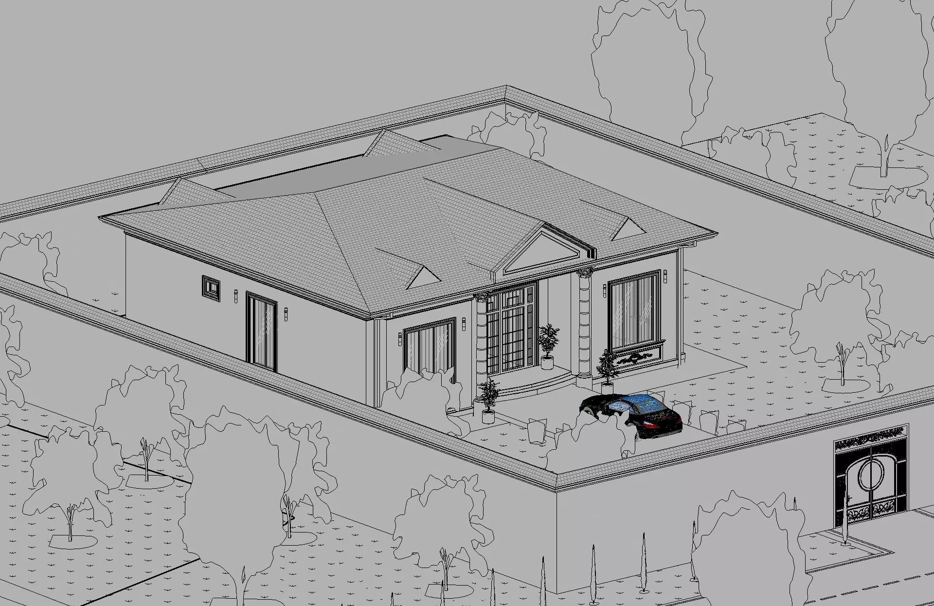 Classic House Revit Model 7 3D model_35