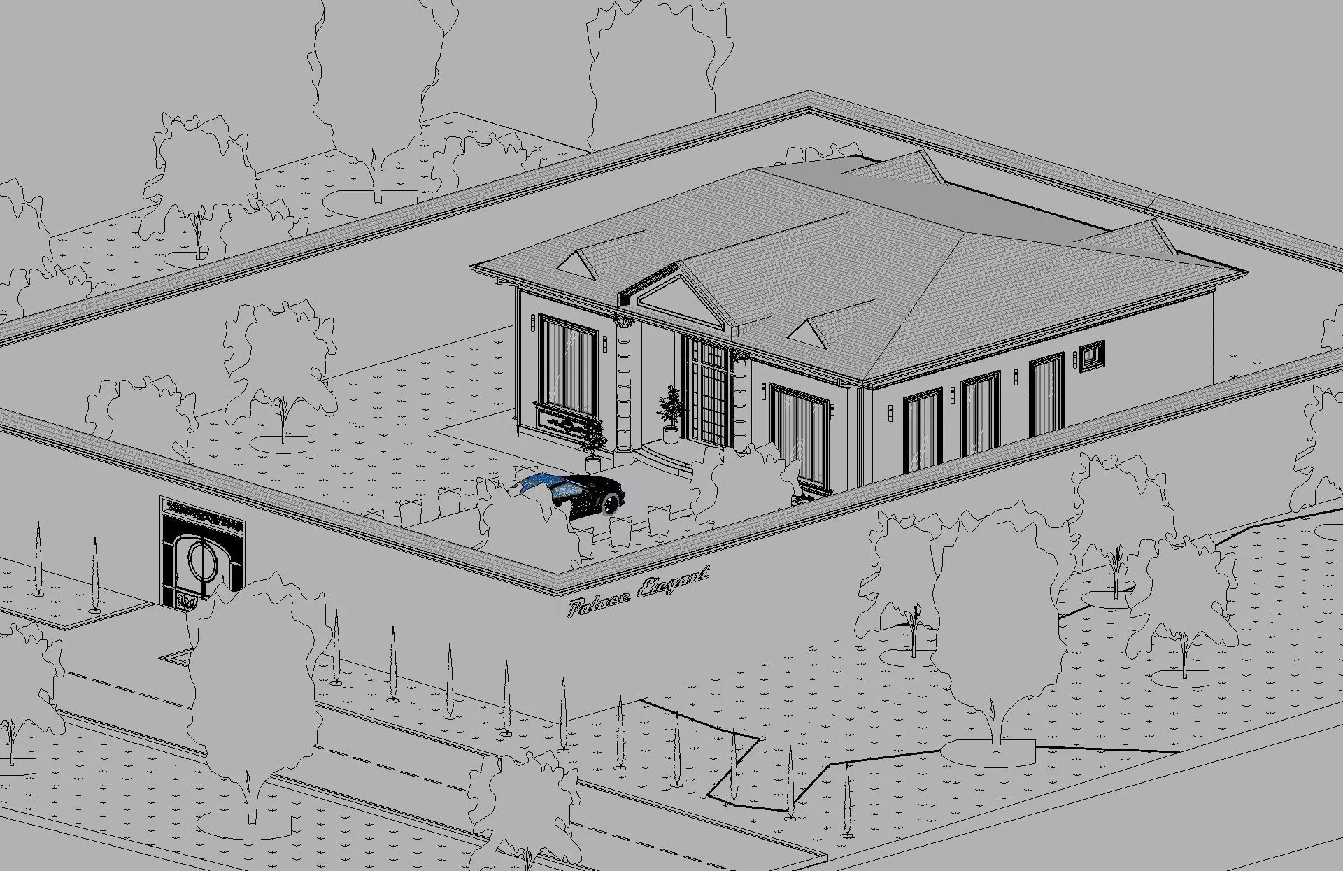 Classic House Revit Model 7 3D model_36