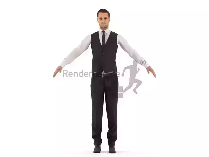 Eric 001 Man standing Free 3D model