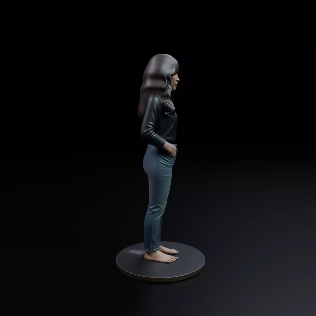 woman model pin up 3D print model_1