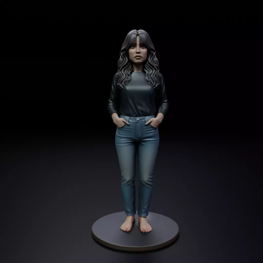 woman model pin up 3D print model_15