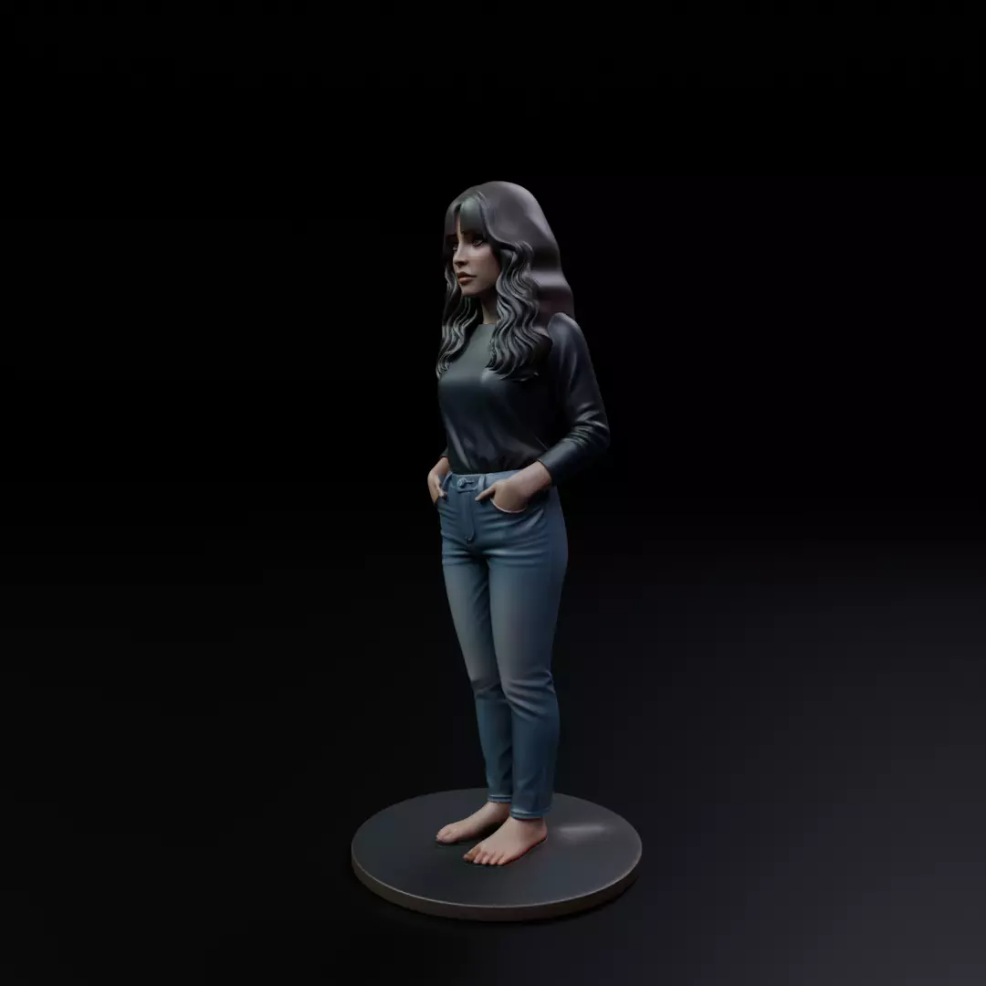 woman model pin up 3D print model_9