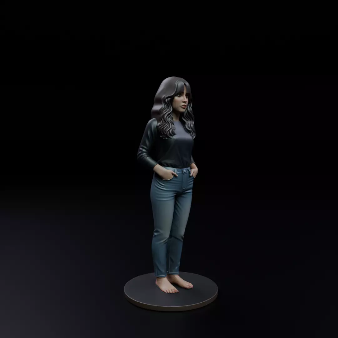 woman model pin up 3D print model_11