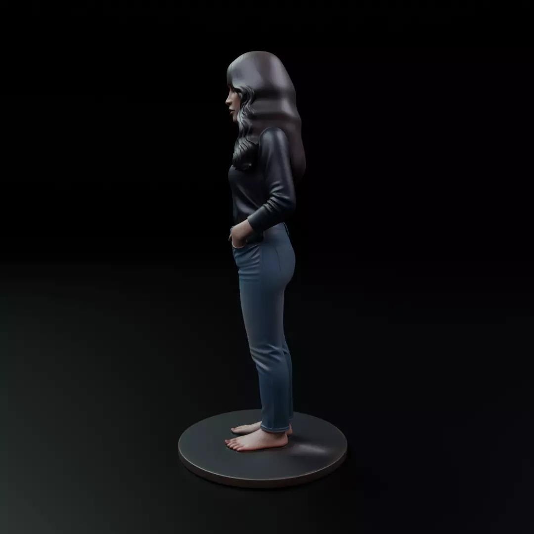 woman model pin up 3D print model_3