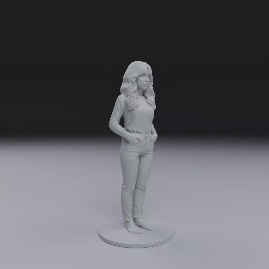 woman model pin up 3D print model_12