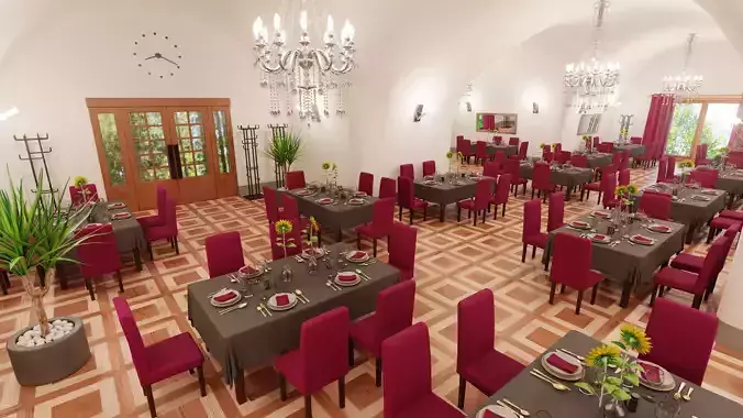 -Restaurant - Romantic- 3D model
