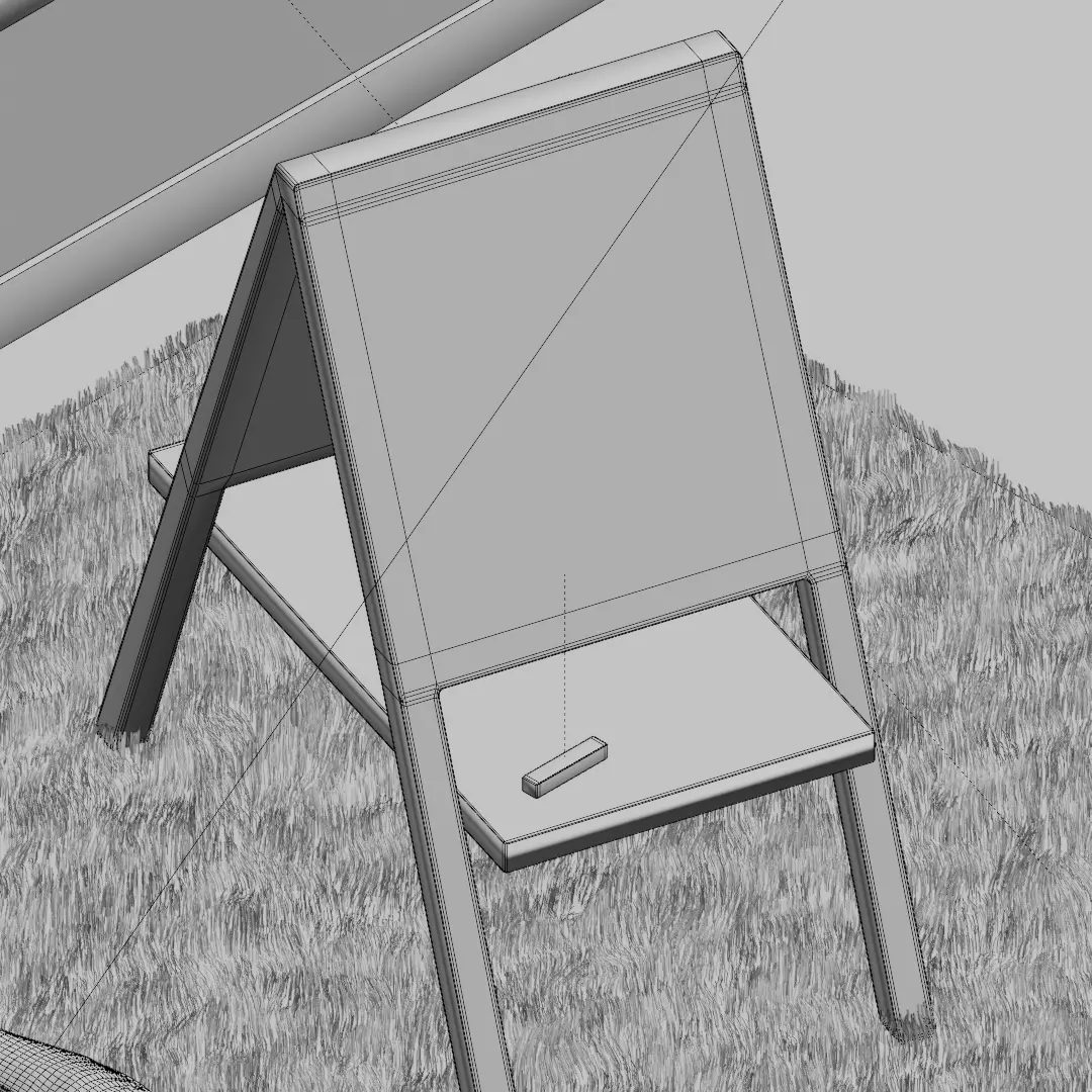 Isometric Bedroom Scene - Stylized Low-Poly Interior Diorama Low-poly 3D model_8