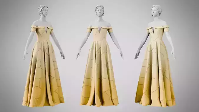 Dress 08 Caramel With Design