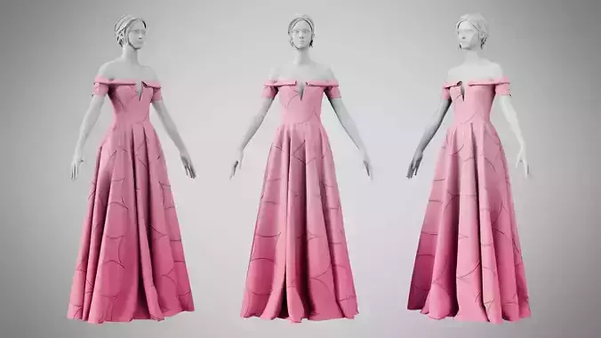 Dress 08 Tickle Me Pink With Design