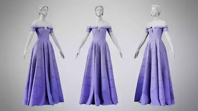 Dress 08 Ube With Design