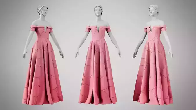 Dress 08 Ultra Red With Design