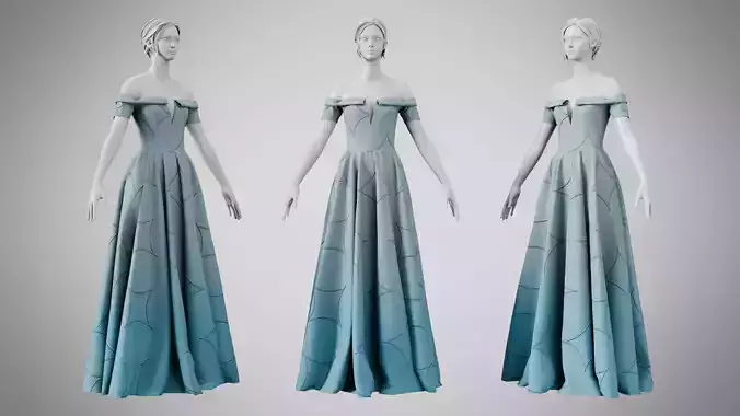 Dress 08 Weldon Blue With Design