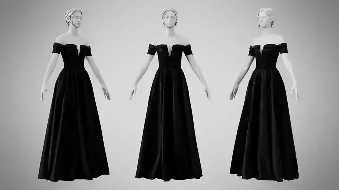 Dress 08 Black Velvet