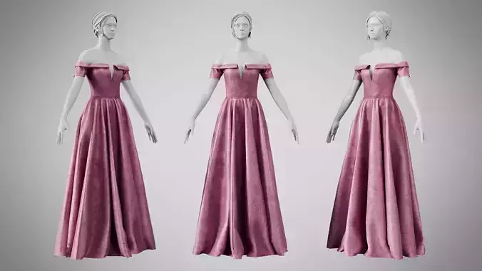 Dress 08 Dusty Rose Velvet