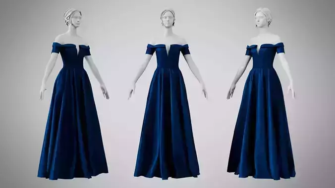 Dress 08 Indigo Velvet