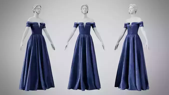 Dress 08 Midnight Blue Velvet