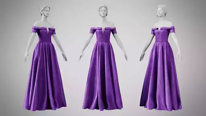 Dress 08 Royal Velvet Purple