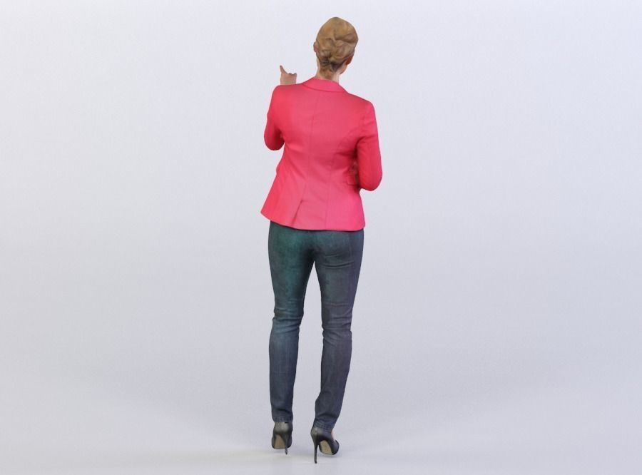 Rosy 0006 Woman pointing 3D model_2