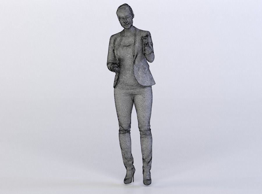 Rosy 0006 Woman pointing 3D model_4