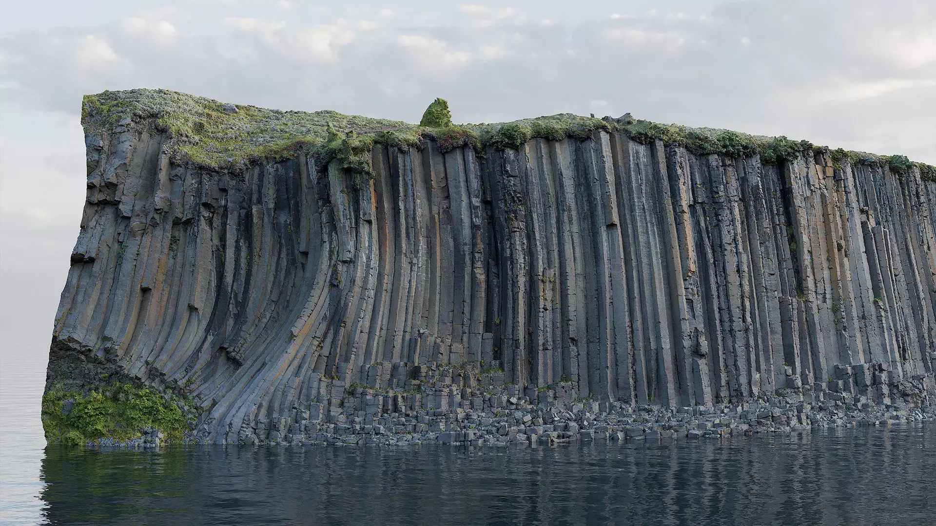 Basalt Cliff Rock Scan C Low-poly 3D model_8