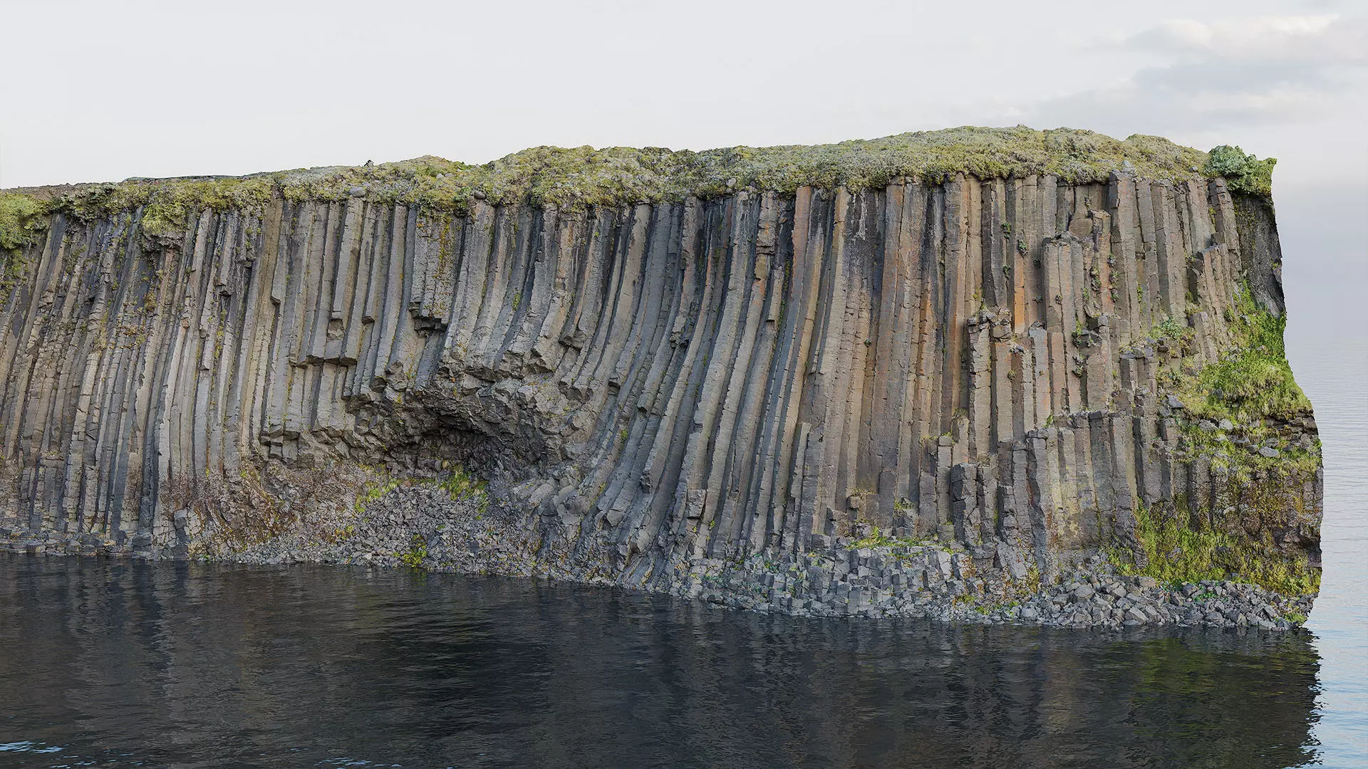 Basalt Cliff Rock Scan C Low-poly 3D model_11