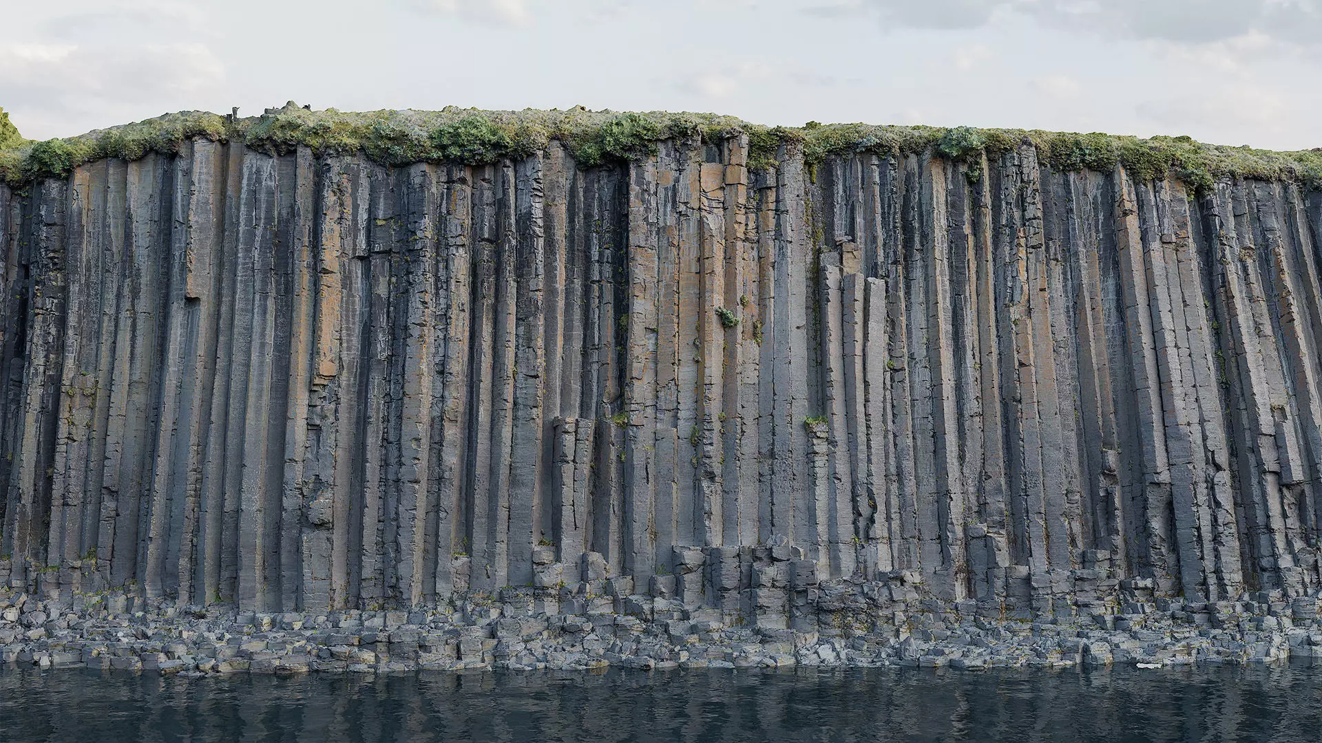 Basalt Cliff Rock Scan C Low-poly 3D model_9