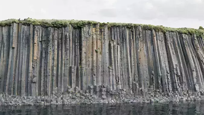 Basalt Cliff Rock Scan C