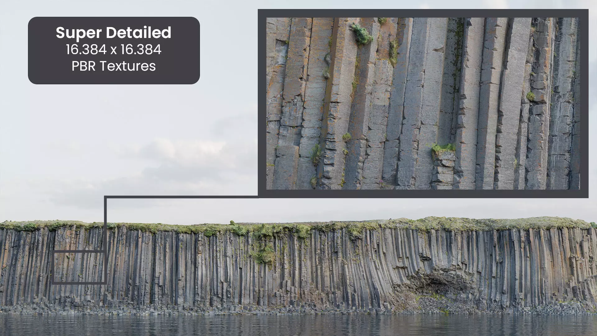 Basalt Cliff Rock Scan C Low-poly 3D model_2