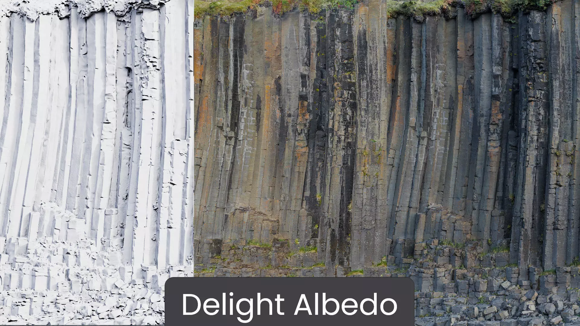 Basalt Cliff Rock Scan C Low-poly 3D model_3