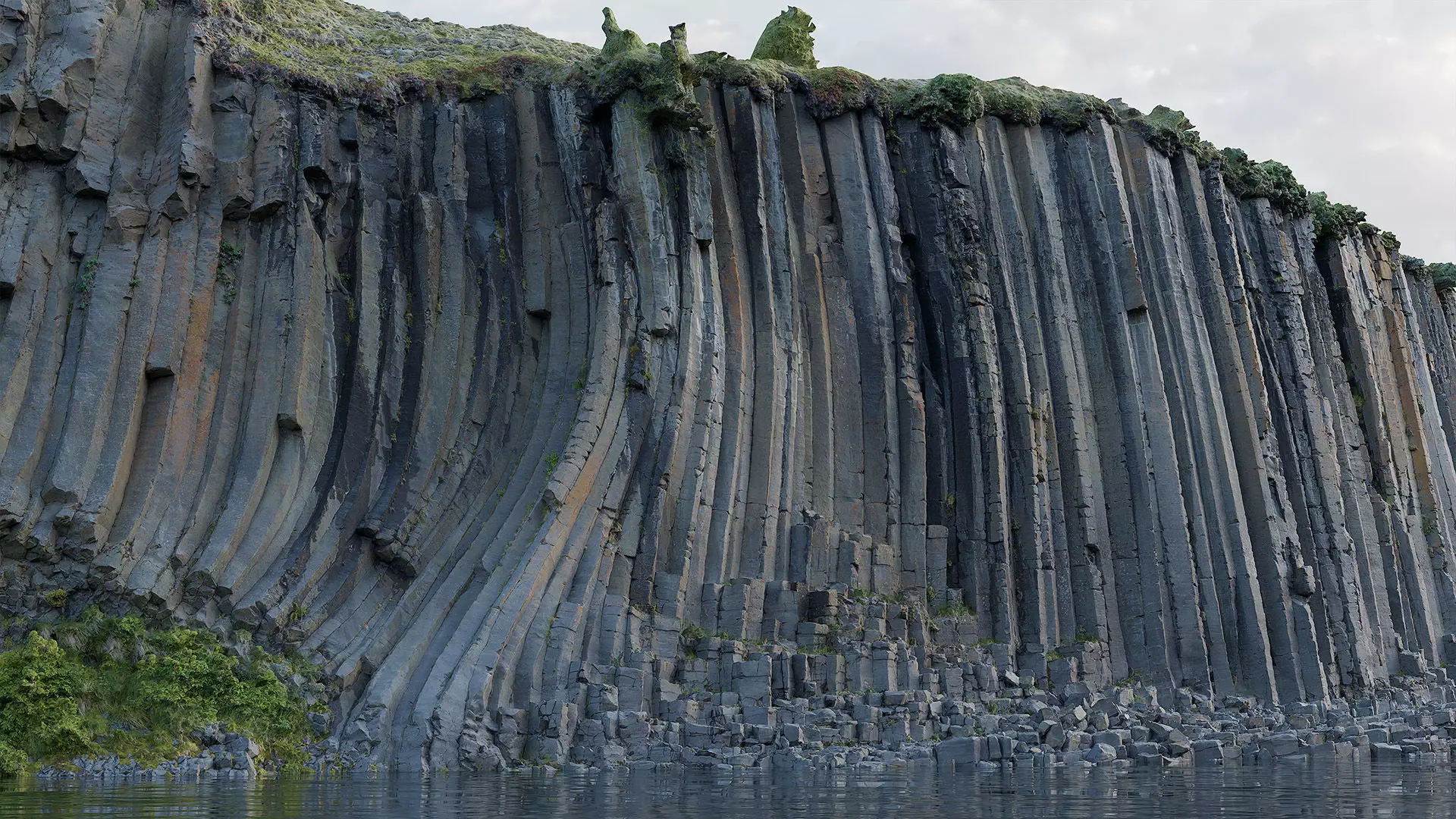 Basalt Cliff Rock Scan C Low-poly 3D model_12