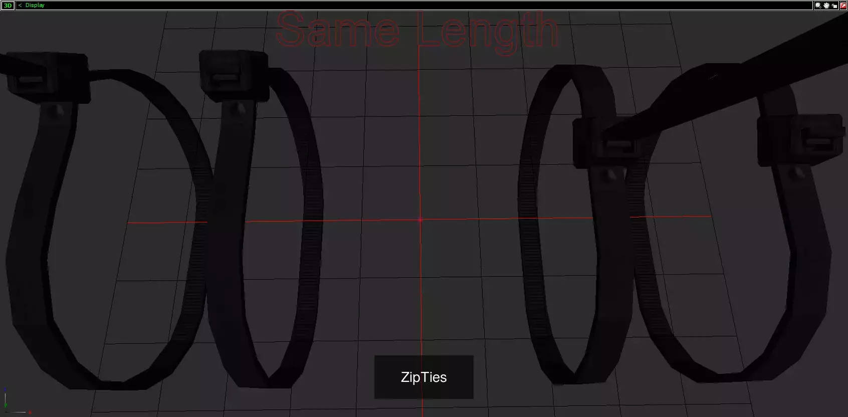 Black Zip-Ties 3D Model Collection_3