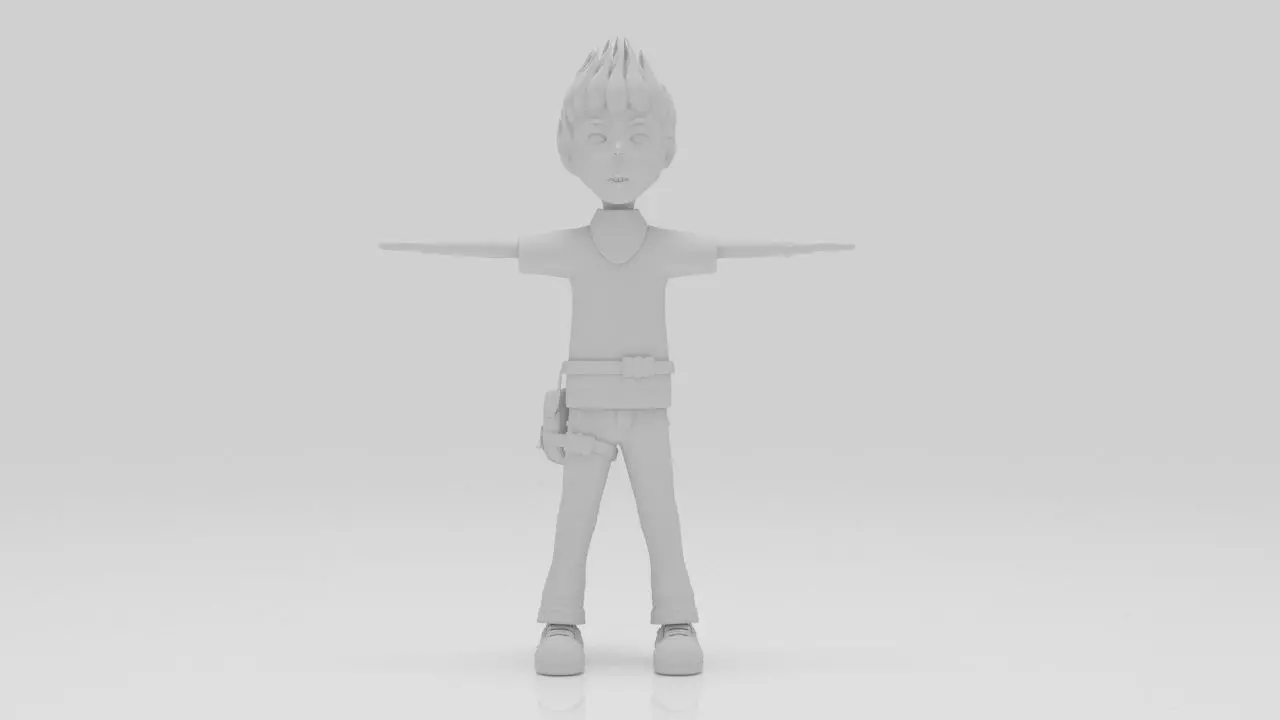 Character Hilo Rigged  Low-poly 3D model_5