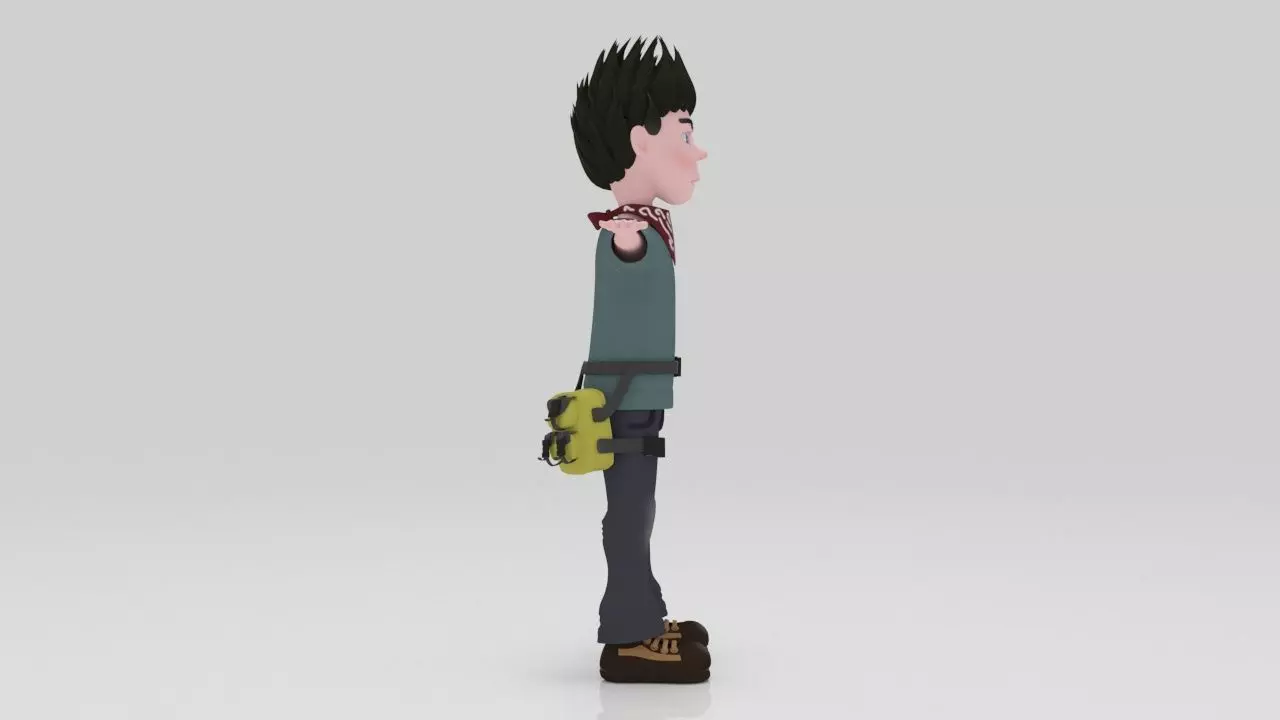 Character Hilo Rigged  Low-poly 3D model_4