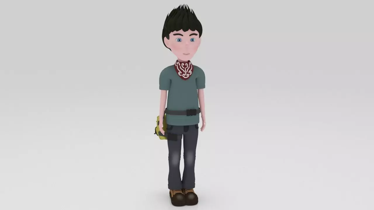 Character Hilo Rigged  Low-poly 3D model_0