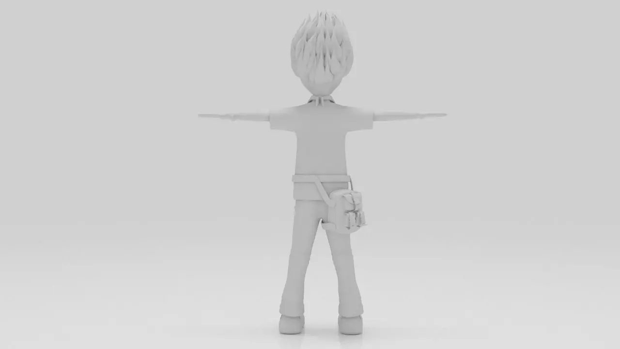 Character Hilo Rigged  Low-poly 3D model_7