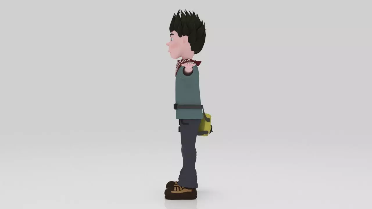 Character Hilo Rigged  Low-poly 3D model_2