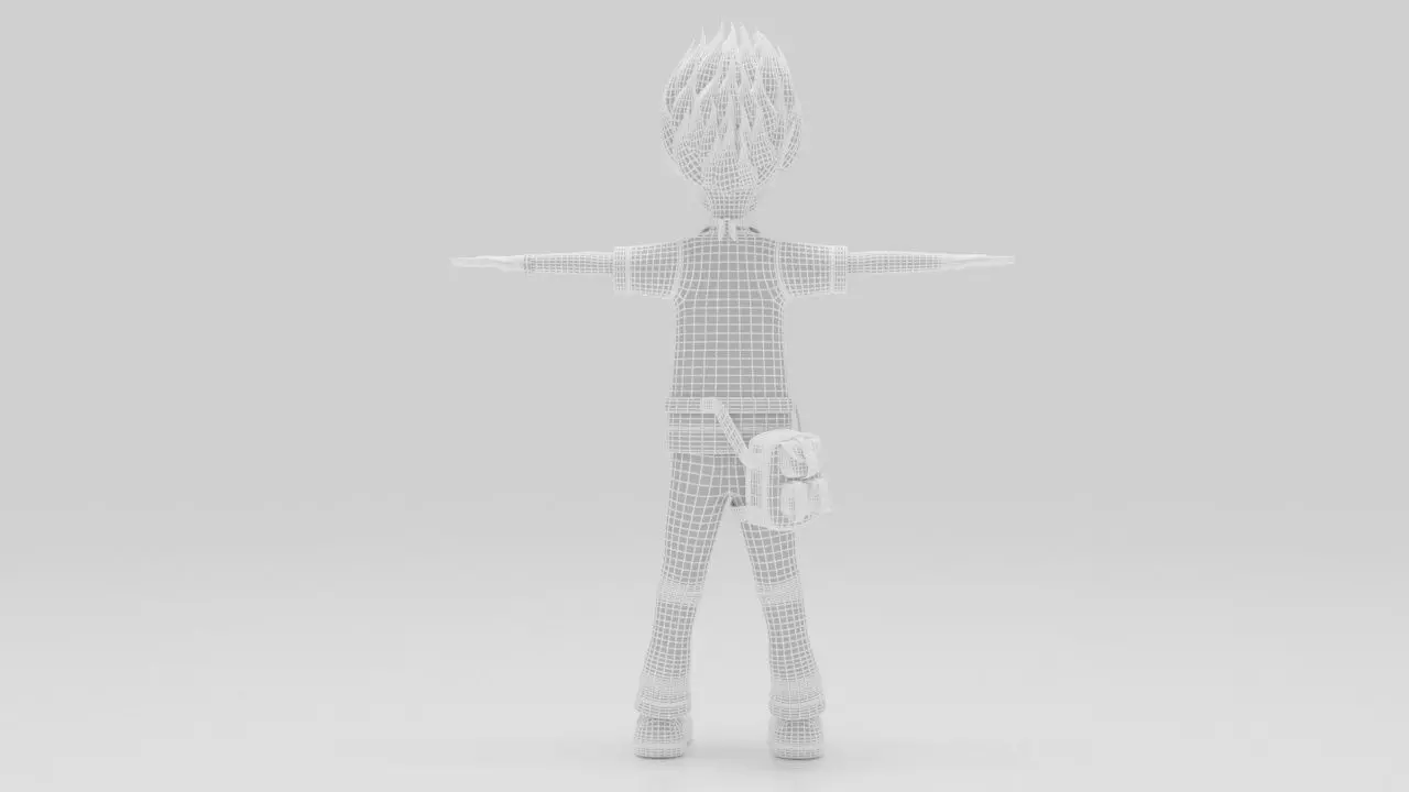 Character Hilo Rigged  Low-poly 3D model_11