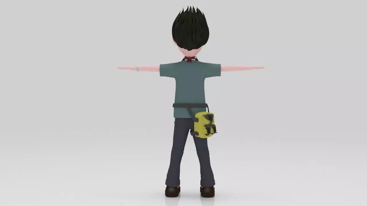 Character Hilo Rigged  Low-poly 3D model_3