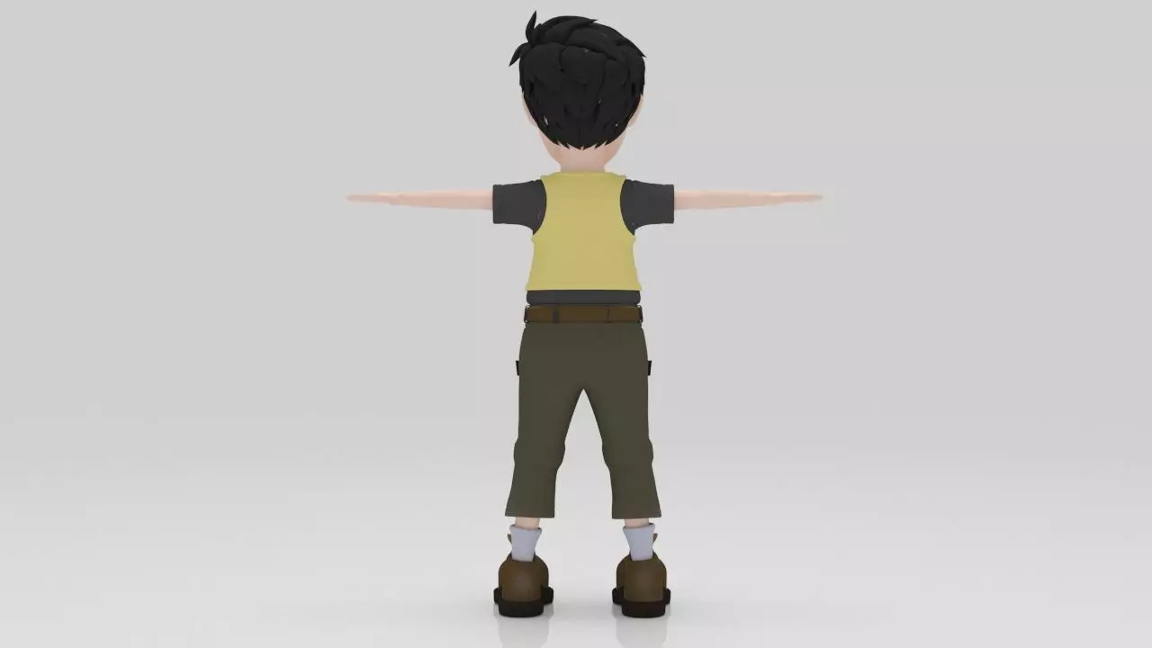 Character Popi Rigged  Low-poly 3D model_3