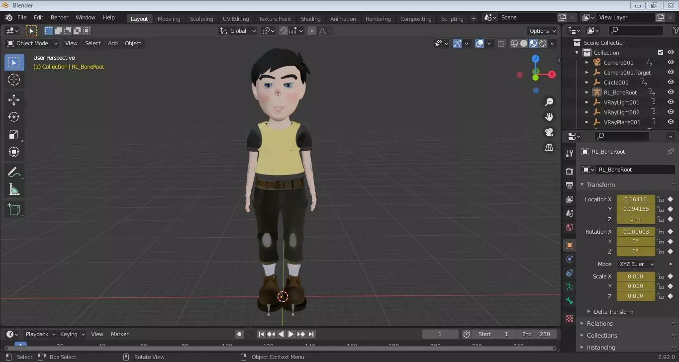 Character Popi Rigged  Low-poly 3D model_14