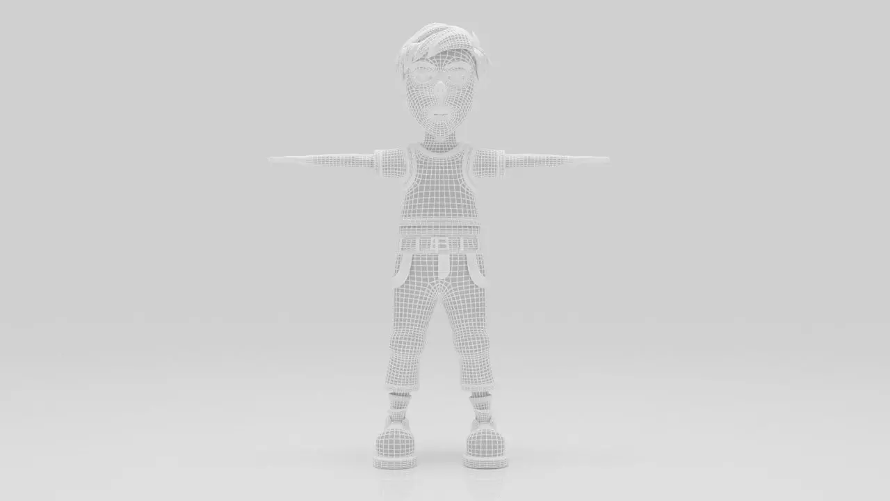 Character Popi Rigged  Low-poly 3D model_9