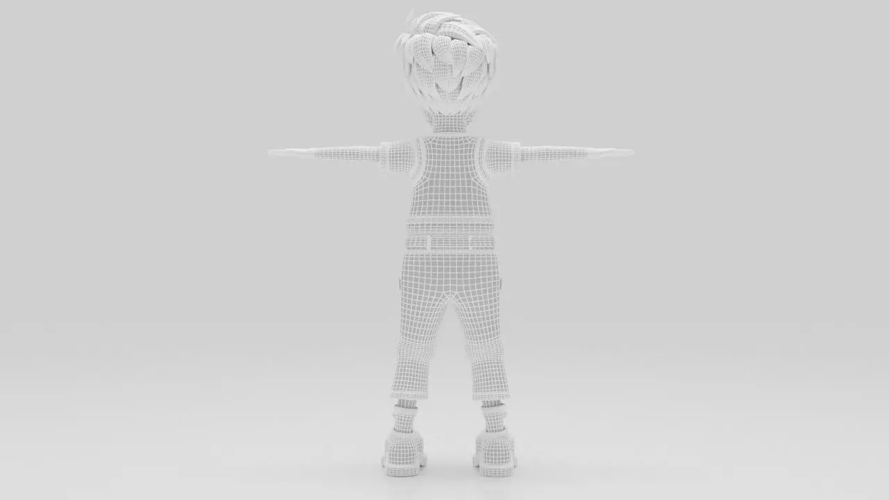 Character Popi Rigged  Low-poly 3D model_11